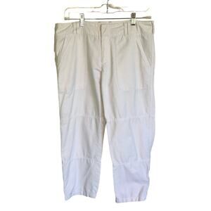 Vince White Capri Pants Casual/Dressy Utility Pants Zip Pockets Cotton - Size 6